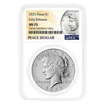 Default 2025 Peace Silver Dollar NGC MS 70 ER (Peace Label)