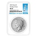 Default 2025 Peace Silver Dollar NGC MS 70 FDOI