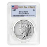 Default 2025 Peace Silver Dollar PCGS MS 70 FDOI