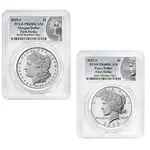 Default 2025-S Morgan and Peace Silver Dollar Proof 2-Coin Set PCGS PF 69 FS (Morgan/Peace)