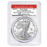 Default 2025-S Navy Privy 1 oz Proof Silver American Eagle PCGS PF 70 FS SF Label
