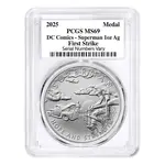 2025 US Mint 1 oz DC Comics Superman Silver Medal PCGS MS 69 FS (Superhero)