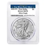 Default 2025 (W) 1 oz Silver American Eagle PCGS MS 70 FS West Point