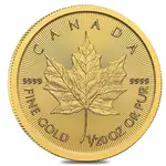 Default 2026 1/20 oz Canadian Gold Maple Leaf $1 Coin BU (Sealed)