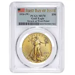 Default 2026 1 oz Gold American Eagle PCGS MS 70 FDOI