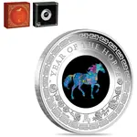 Default 2026 1 oz Proof Silver Lunar Horse Opal Coin Australian Perth Mint