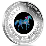 2026 1 oz Proof Silver Lunar Horse Opal Coin Australian Perth Mint