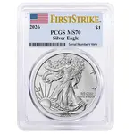 Default 2026 1 oz Silver American Eagle PCGS MS 70 FS (Flag)