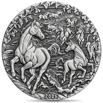 2026 2 oz Antiqued Silver Lunar Horse Coin Australian Perth Mint