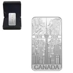 Default 2026 Canada 1 oz CN Tower 50th Ann Silver Rectangular Coin Bar .9999 Fine