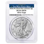 Default 2026 (W) 1 oz Silver American Eagle PCGS MS 70 FDOI West Point
