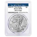Default 2026 (W) 1 oz Silver American Eagle PCGS MS 70 FS West Point