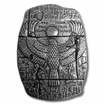 3 oz Egyptian Horus Hand Poured Silver Relic Bar .999 Fine