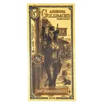 5 Arizona Goldback 1/200 oz 24K Gold Foil Aurum Note