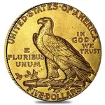 $5 Gold Half Eagle Indian Head - Ex Jewelry (Random Year)