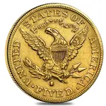 $5 Gold Half Eagle Liberty Head - Polished or Cleaned (Random Year)