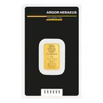 5 gram Argor Heraeus Gold Bar .9999 Fine (In Assay)