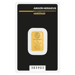 5 gram Argor Heraeus Kinebar Gold Bar .9999 Fine (In Assay)
