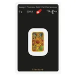 5 gram Argor Heraeus Kinebar Gold Bar .9999 Fine (In Assay)