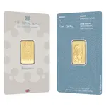 5 gram Britannia Gold Bar .9999 Fine (In Assay)