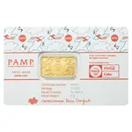 5 Gram Coca-Cola® Holiday Polar Bear PAMP Suisse Gold Bar (White Assay)