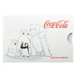 5 Gram Coca-Cola® Holiday Polar Bear PAMP Suisse Gold Bar (White Assay)