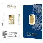 5 gram Gold Bar PAMP Suisse Lady Fortuna Veriscan .9999 Fine (In Assay)