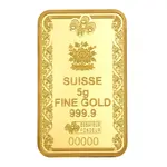 5 Gram PAMP Suisse Buddha Gold Bar .9999 Fine (in Assay)