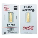 Default 5 Gram PAMP Suisse Coca-Cola® 140 Years Shaped Gold Coin (in Assay)