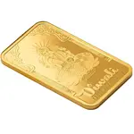 5 Gram PAMP Suisse Diwali Lakshmi & Peacocks Gold Bar .9999 Fine (in Assay)