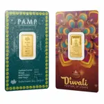 Default 5 Gram PAMP Suisse Diwali Lakshmi & Rangoli Gold Bar .9999 Fine (in Assay)