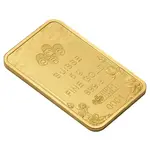 5 Gram PAMP Suisse Good Luck Yellow Dragon Gold Bar .9999 Fine (in Assay)