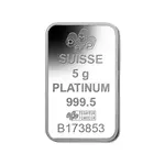 5 gram PAMP Suisse Lady Fortuna Platinum Bar .9995 Fine (In Assay)