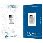 5 gram PAMP Suisse Lady Fortuna Platinum Bar .9995 Fine (In Assay)