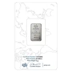 5 gram PAMP Suisse Lady Fortuna Platinum Bar .9995 Fine (In Assay)