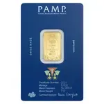 5 Gram PAMP Suisse Lucky Scarab Gold Bar .9999 Fine (in Assay)