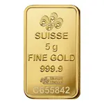 5 gram PAMP Suisse Rosa Gold Bar .9999 Fine (In Assay)