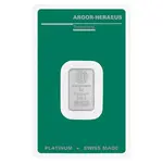 5 gram Platinum Bar - Argor-Heraeus .9995 Fine (In Assay)