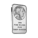 5 oz Buffalo Silver Bar .999 Silver