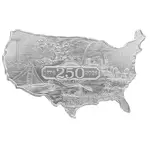 Default 5 oz Elemetal USA 250th Anniversary Shaped Silver Bar .999 Fine