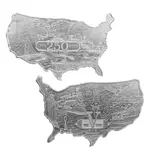 5 oz Elemetal USA 250th Anniversary Shaped Silver Bar .999 Fine