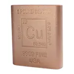 5 Pound Copper Element Bar .9999 Fine (Rounded Edges)