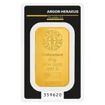 50 gram Argor Heraeus Kinebar Gold Bar .9999 Fine (In Assay)