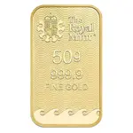 50 gram Britannia Gold Bar .9999 Fine (In Assay)