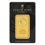 50 gram Perth Mint Gold Bar .9999 Fine (In Assay)