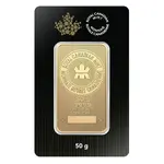 50 Gram Royal Canadian Mint RCM Wafer Gold Bar .9999 Fine (in Assay)