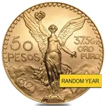 50 Pesos Mexican Gold Coin AU/BU (Random Year)