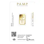 Box of 25 - 5 gram Gold Bar PAMP Suisse Lady Fortuna Veriscan .9999 Fine (In Assay)
