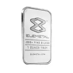 Elemetal Mint 1 oz Silver Bar .999 Fine