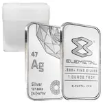 Elemetal Mint 1 oz Silver Bar .999 Fine